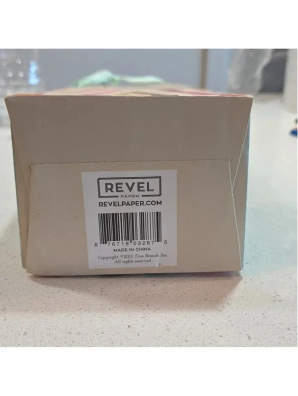 Revel Paper Decorative Gift Bag with Multicolor Chevron Pattern